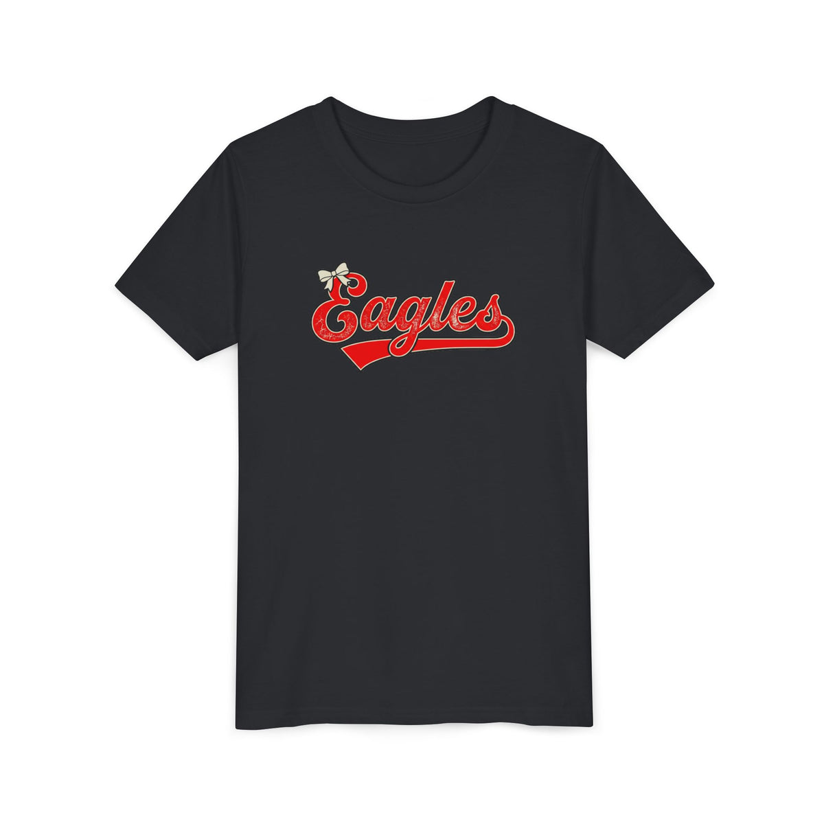 Youth Tee - "Eagles" Retro Script Baseball Shirt for Kids