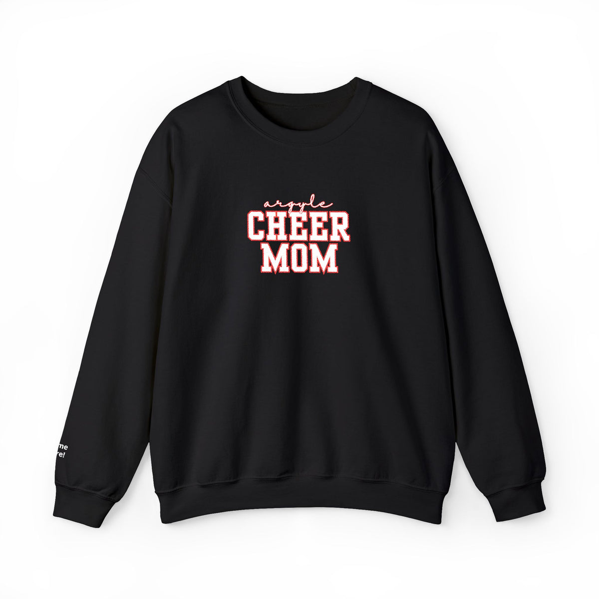 Custom Embroidered Cheer Mom Crewneck Sweatshirt | Personalized Sleeve