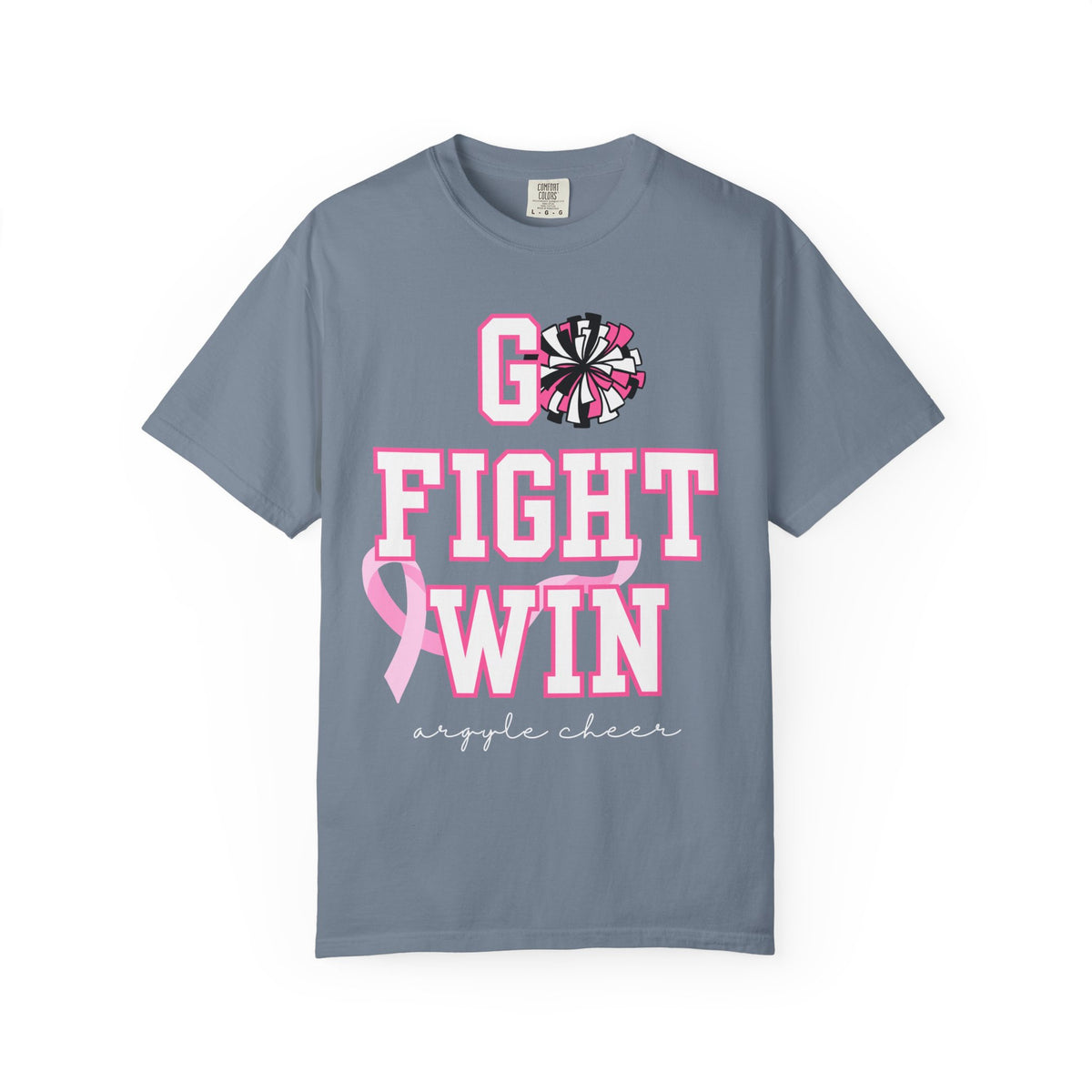 MOM Breast Cancer Awareness "Go Fight Win" Custom Cheer T-Shirt