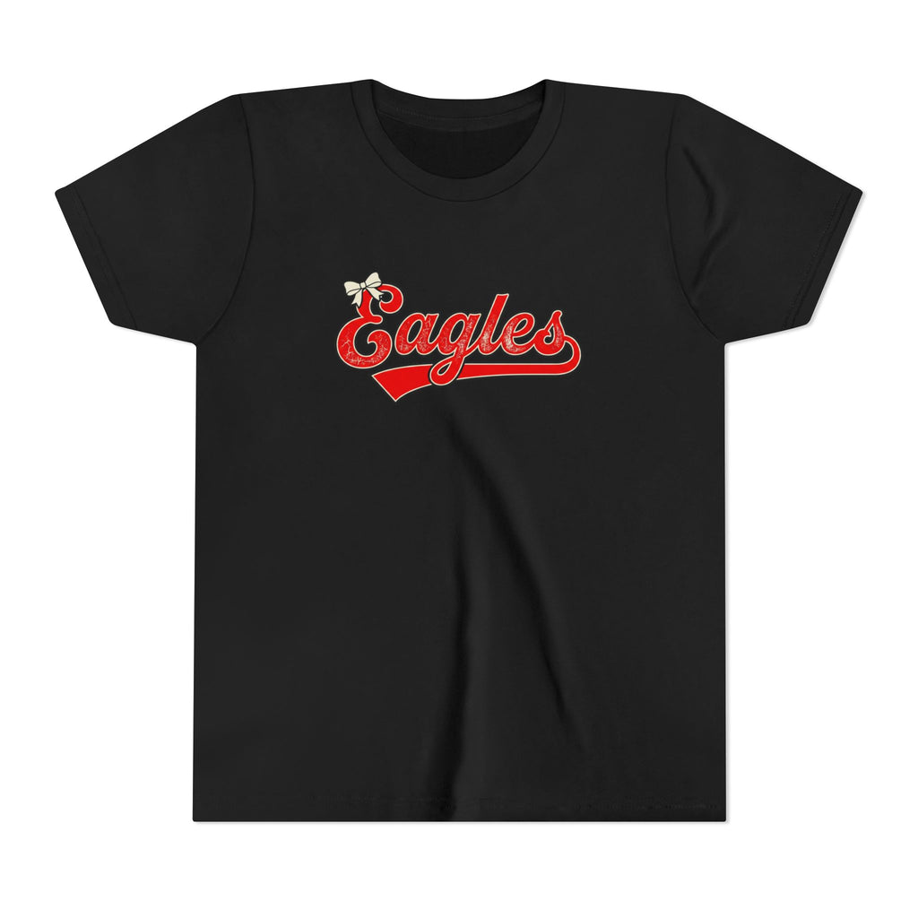 Youth Tee - "Eagles" Retro Script Baseball Shirt for Kids