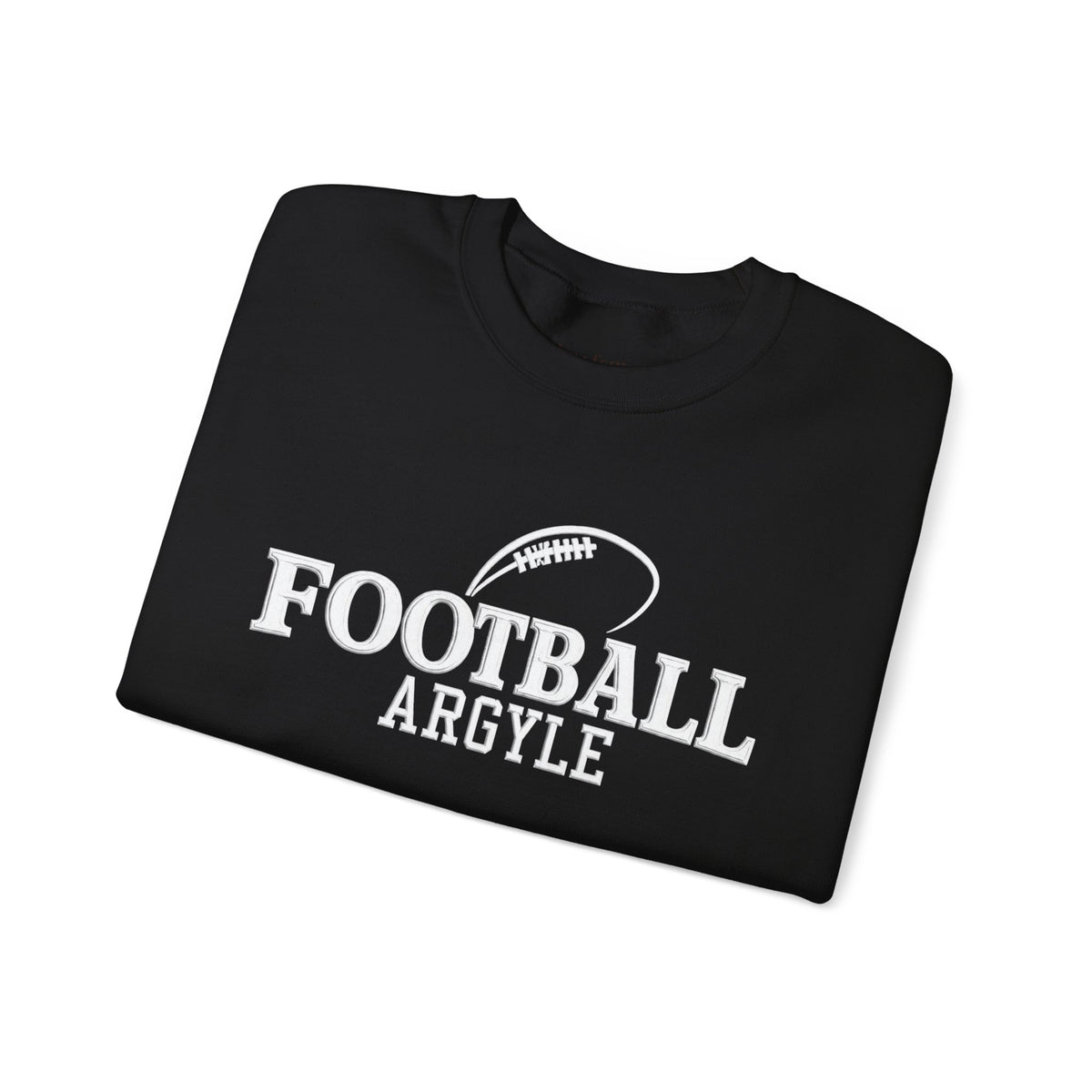 Football Argyle Crewneck Sweatshirt - Vintage Team Graphic Pullover - Embroidered