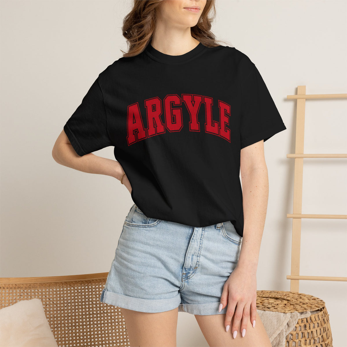 Argyle Collegiate T‑Shirt – Retro Athletic Graphic Tee