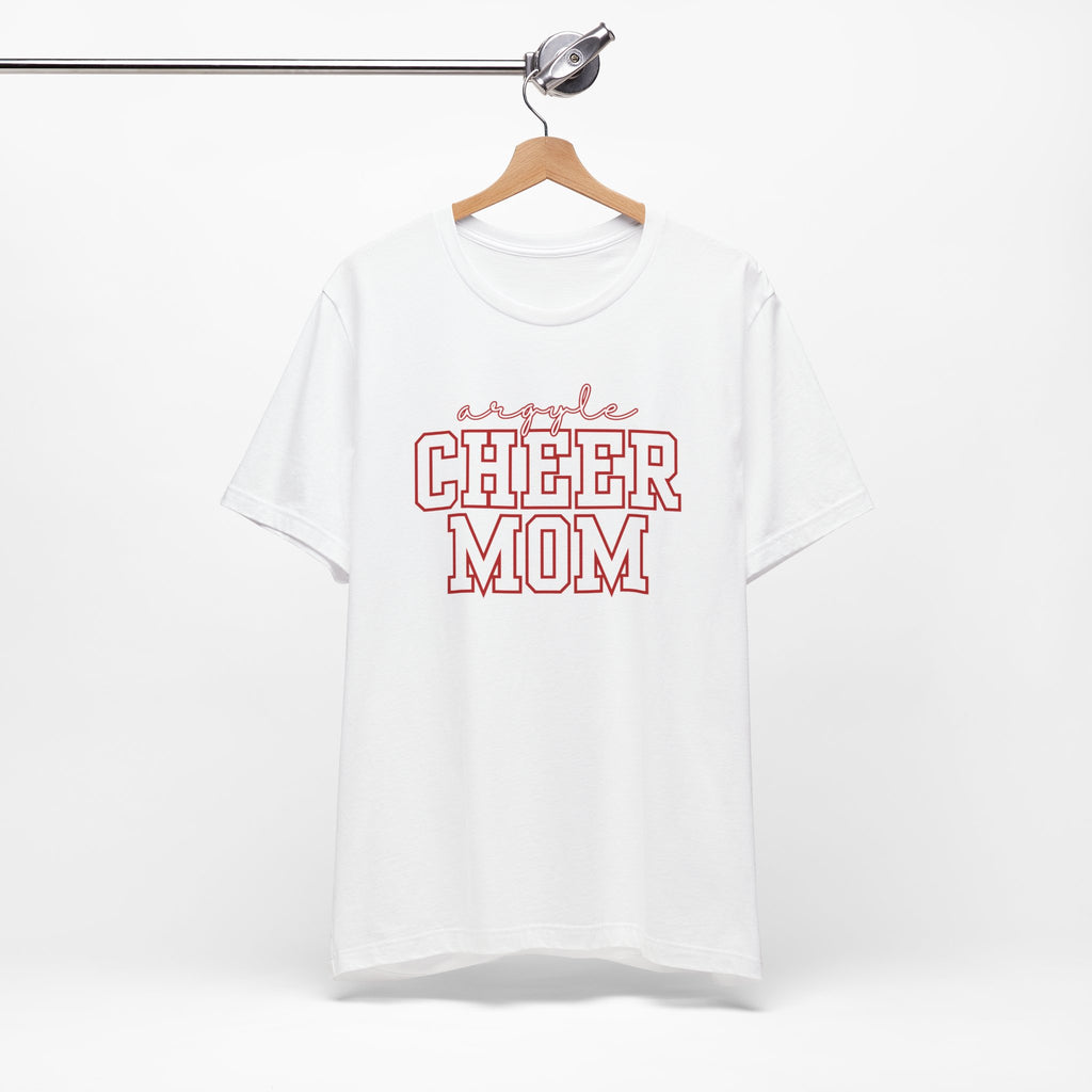 Argyle Cheer Mom T-Shirt | Varsity Script Mom Shirt, Sports Mom Tee