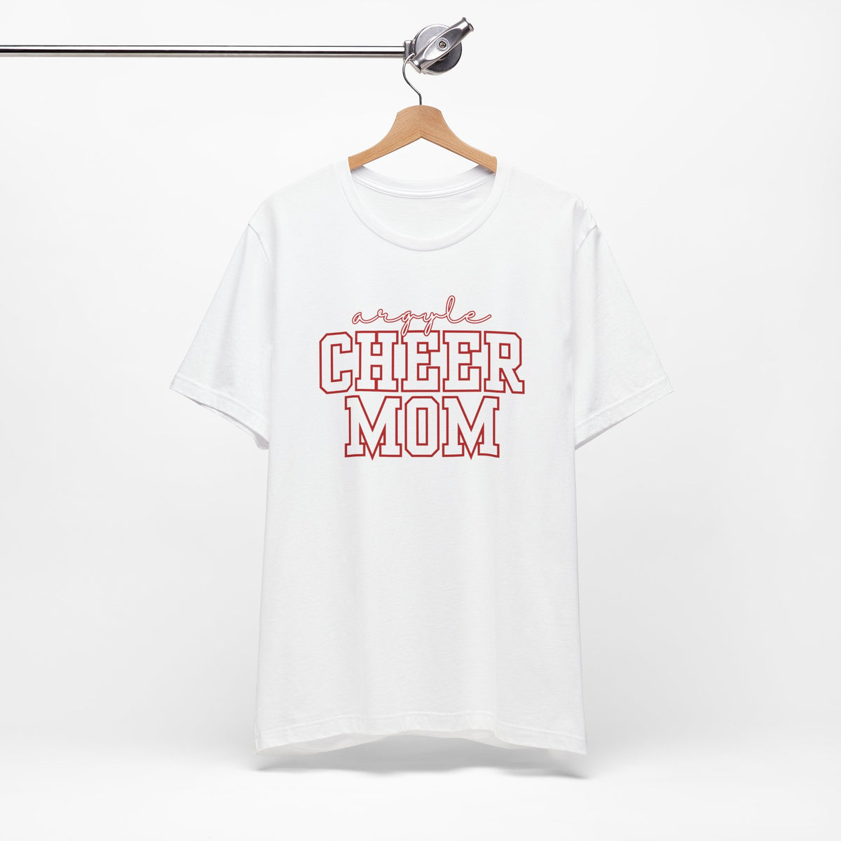 Argyle Cheer Mom T-Shirt | Varsity Script Mom Shirt, Sports Mom Tee