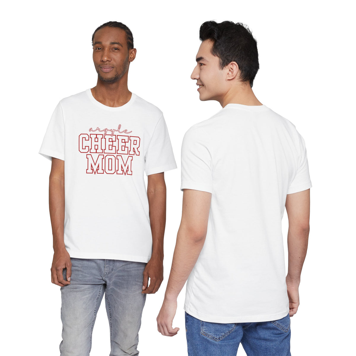Argyle Cheer Mom T-Shirt | Varsity Script Mom Shirt, Sports Mom Tee