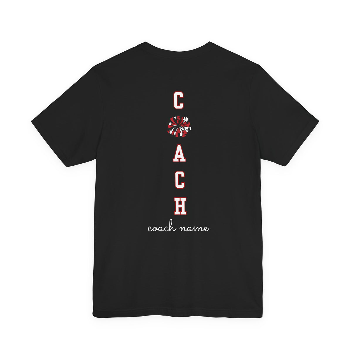 Custom Cheer Coach T-Shirt | Personalized Coach Name Argyle Cheer Tee