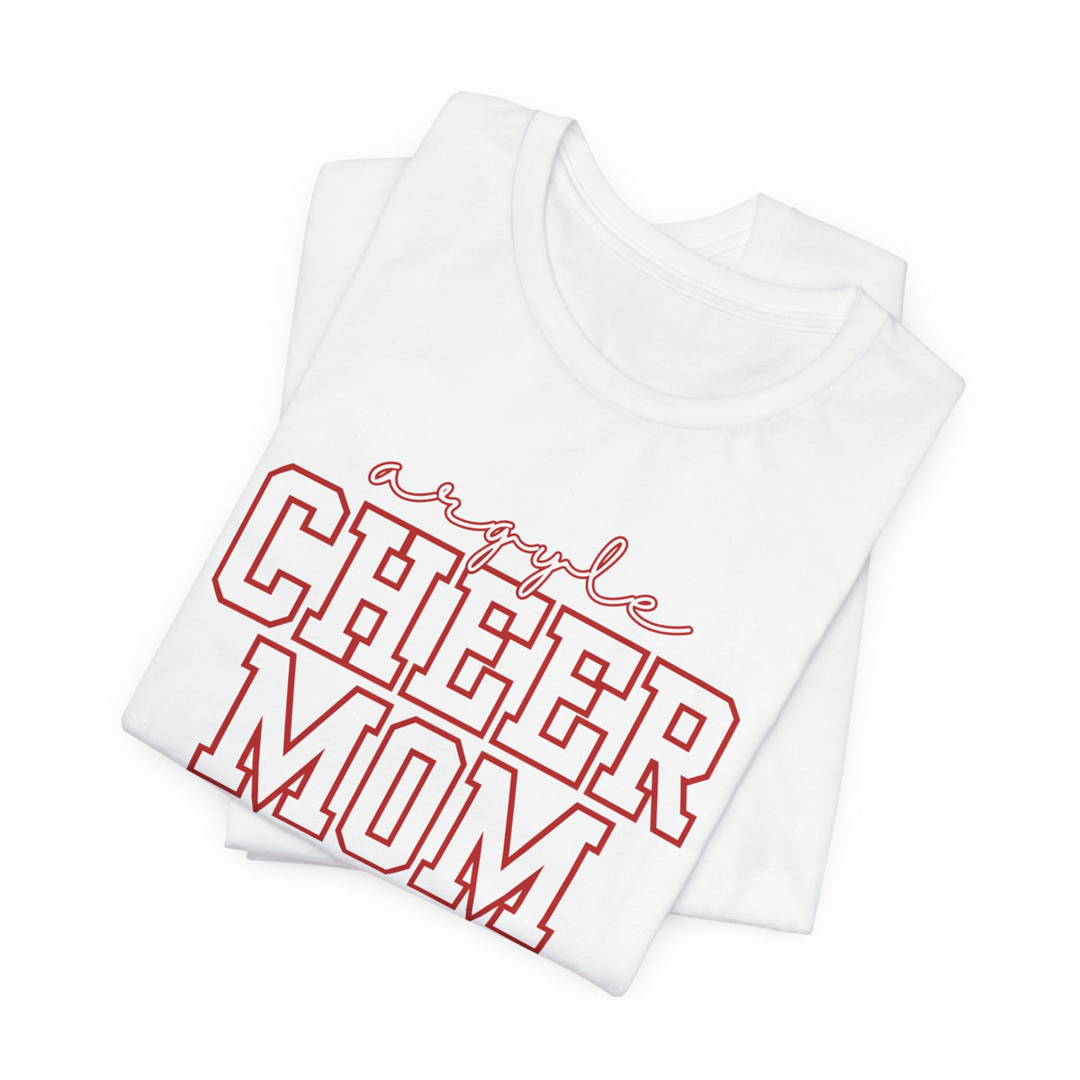 Argyle Cheer Mom T-Shirt | Varsity Script Mom Shirt, Sports Mom Tee