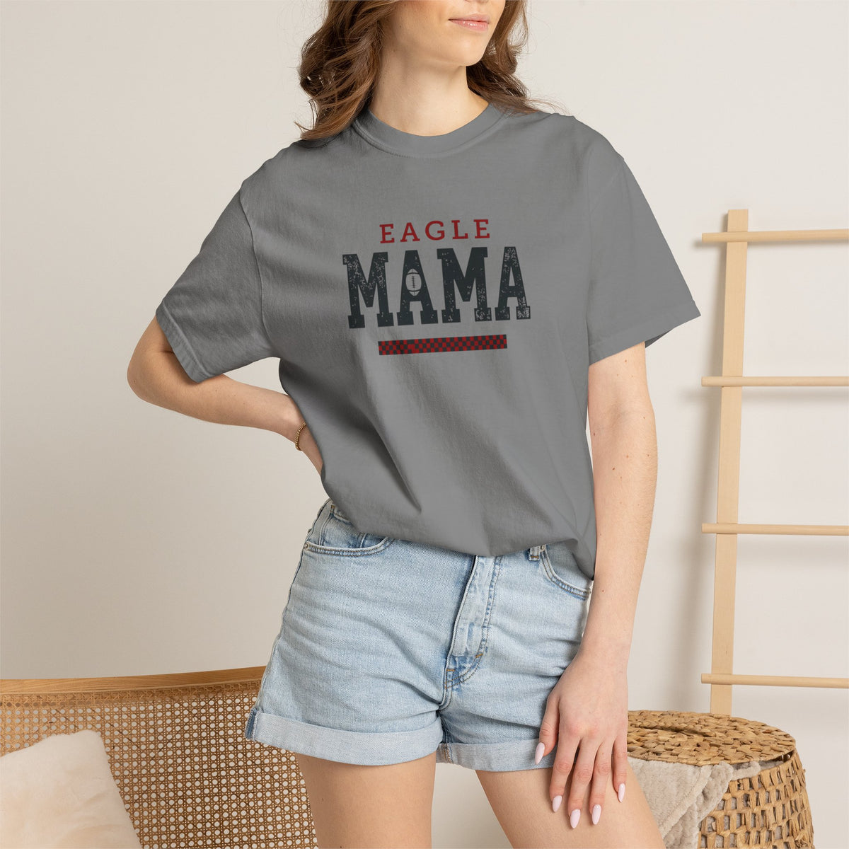 Eagle Mama T-Shirt — Vintage Patriotic Mom Tee