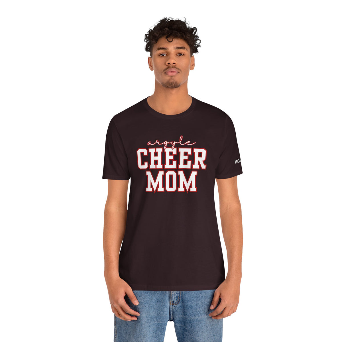 Argyle Cheer Mom T-Shirt | Varsity Script Mom Shirt, Sports Mom Tee