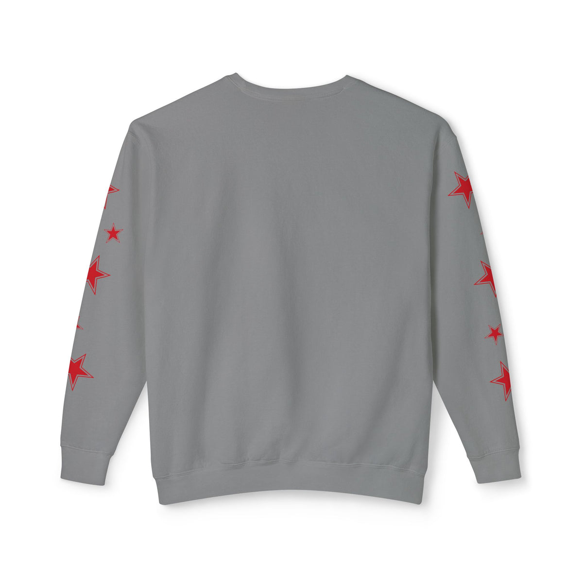 Red Varsity 'A' Crewneck Sweatshirt — Star Sleeve Letterman Pullover