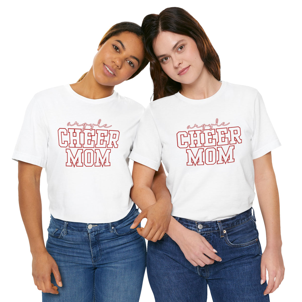 Argyle Cheer Mom T-Shirt | Varsity Script Mom Shirt, Sports Mom Tee