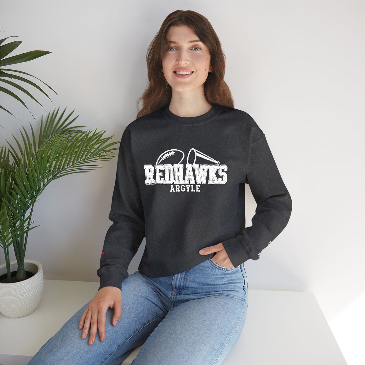 REDHAWKS Embroidered Crewneck Sweatshirt - custom sleeve