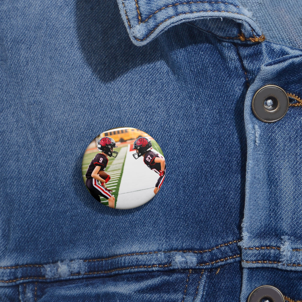Football Player Pin Button | Custom
