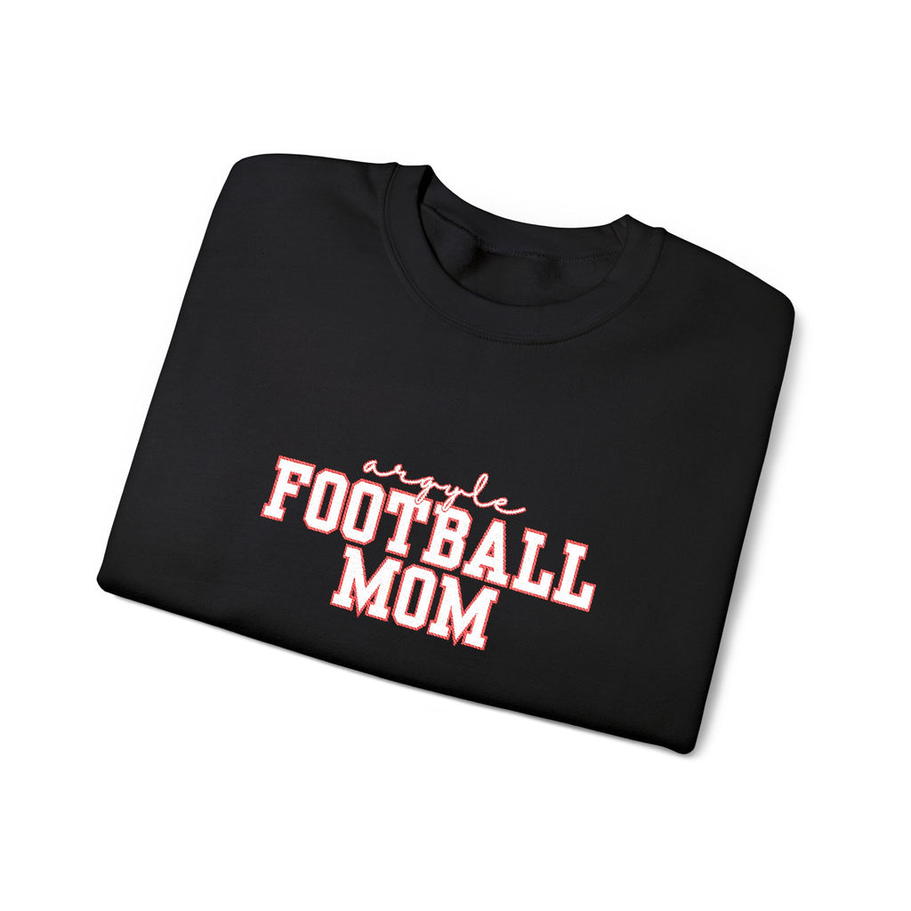 Embroidered Football Mom Crewneck Sweatshirt | Game Day Mom Pullover