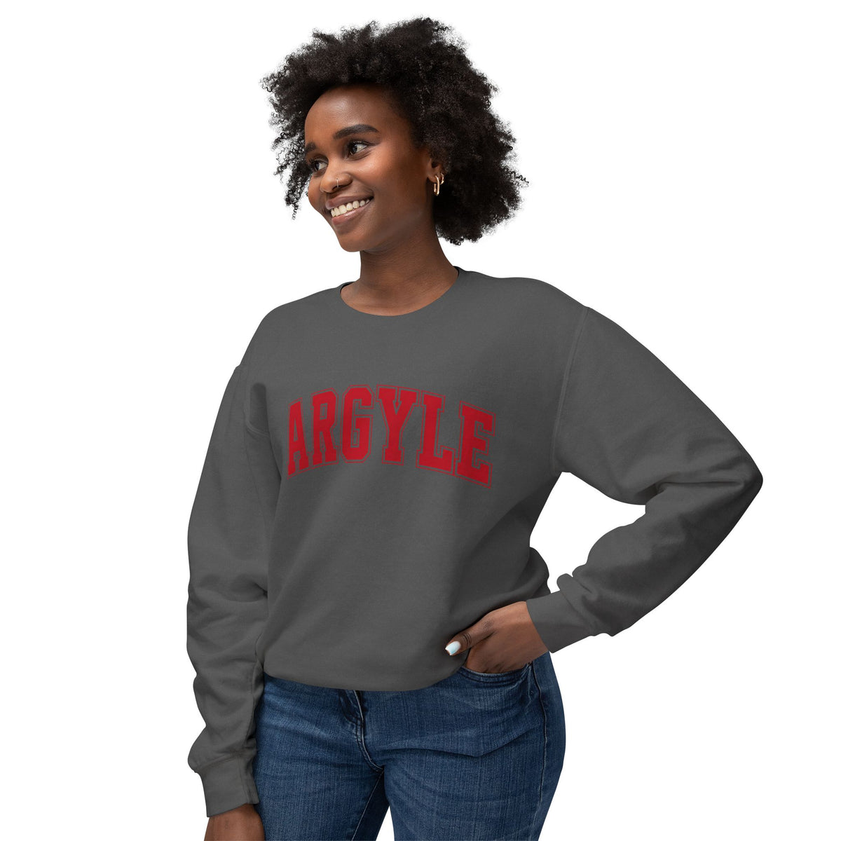 Argyle Crewneck Sweatshirt – Classic Collegiate Arc Logo