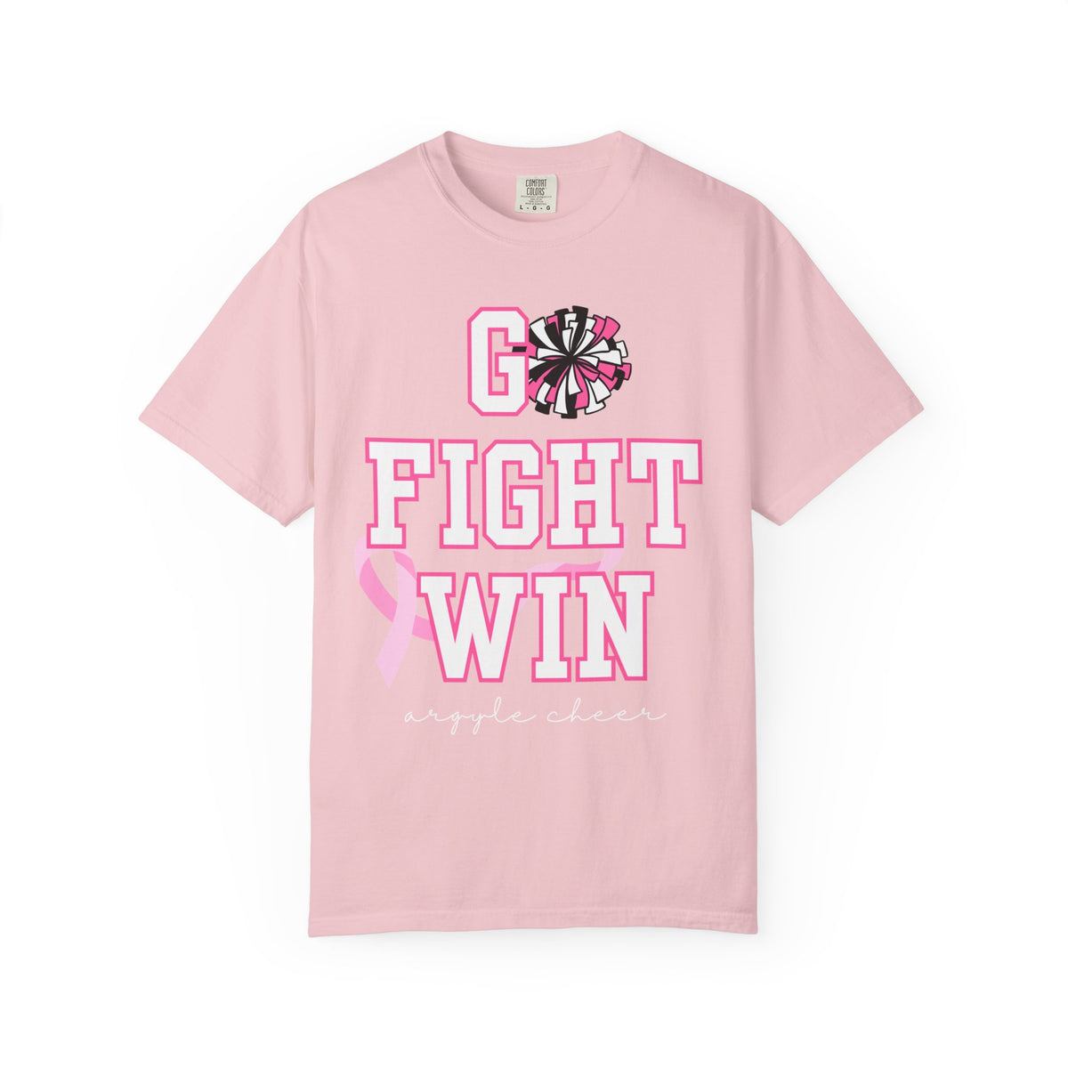 MOM Breast Cancer Awareness "Go Fight Win" Custom Cheer T-Shirt