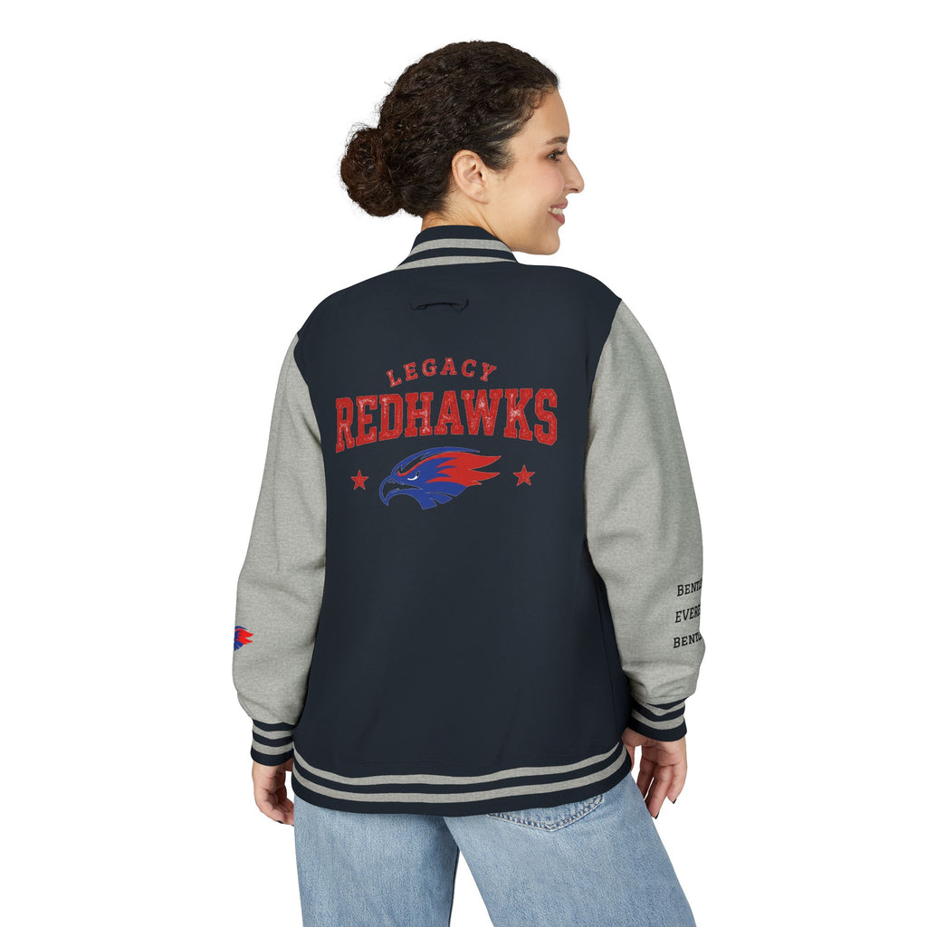 Letterman Jacket - Legacy Redhawks Varsity Baseball-style Bomber