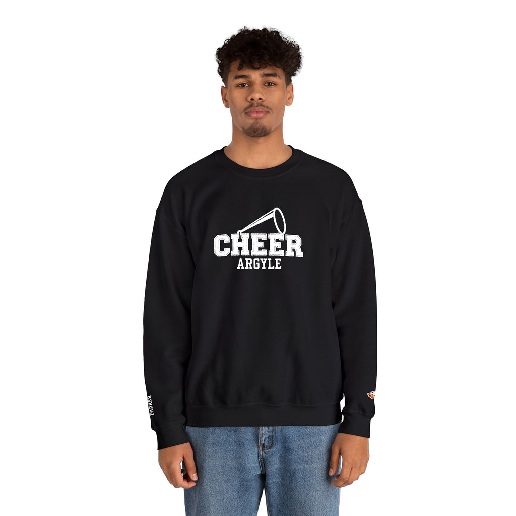 Cheer Megaphone Crewneck Sweatshirt — Argyle Spirit Cheerleading Pullover