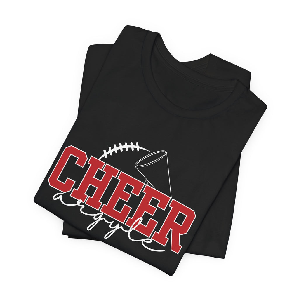 Custom Cheer Coach T-Shirt | Personalized Coach Name Argyle Cheer Tee