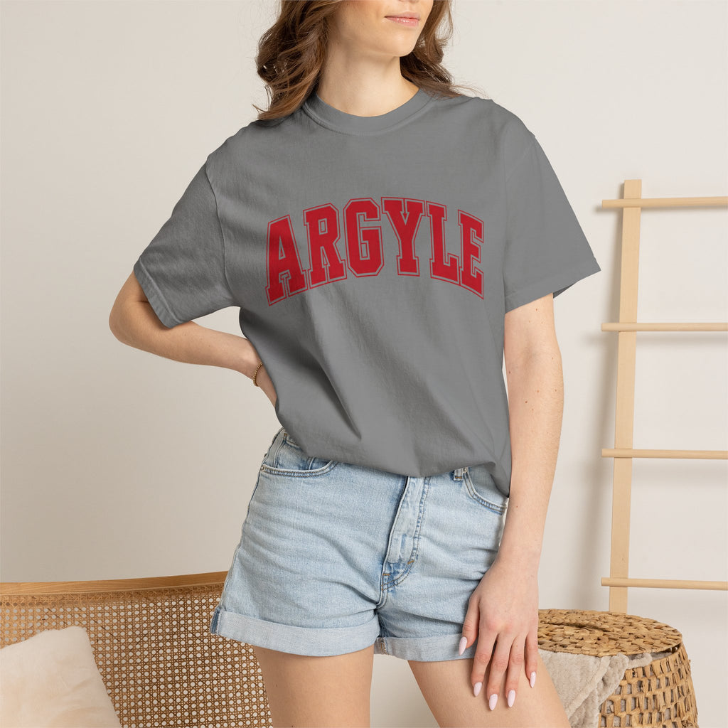 Argyle Collegiate T‑Shirt – Retro Athletic Graphic Tee