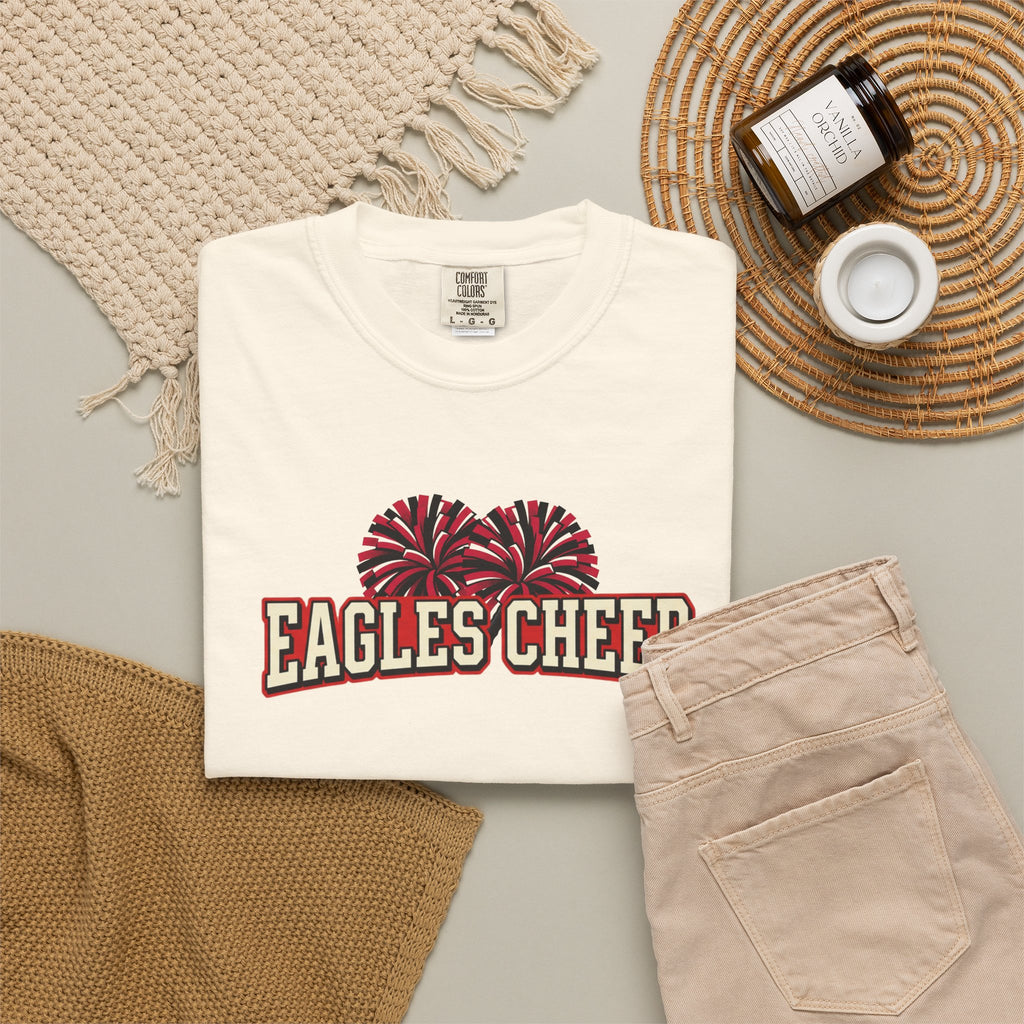 Eagles Cheer T-Shirt — Pom-Pom Graphic Spirit Tee