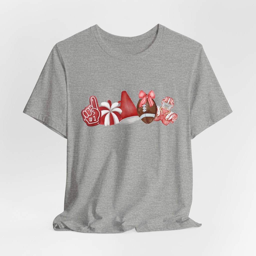 Red Sprit Jersey Short Sleeve Tee