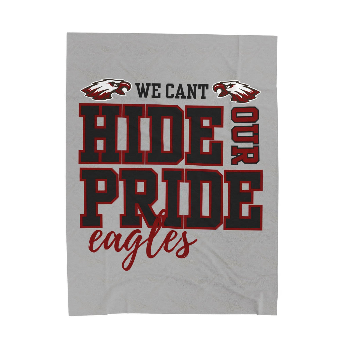 Eagle Pride Velveteen Plush Blanket (grey)
