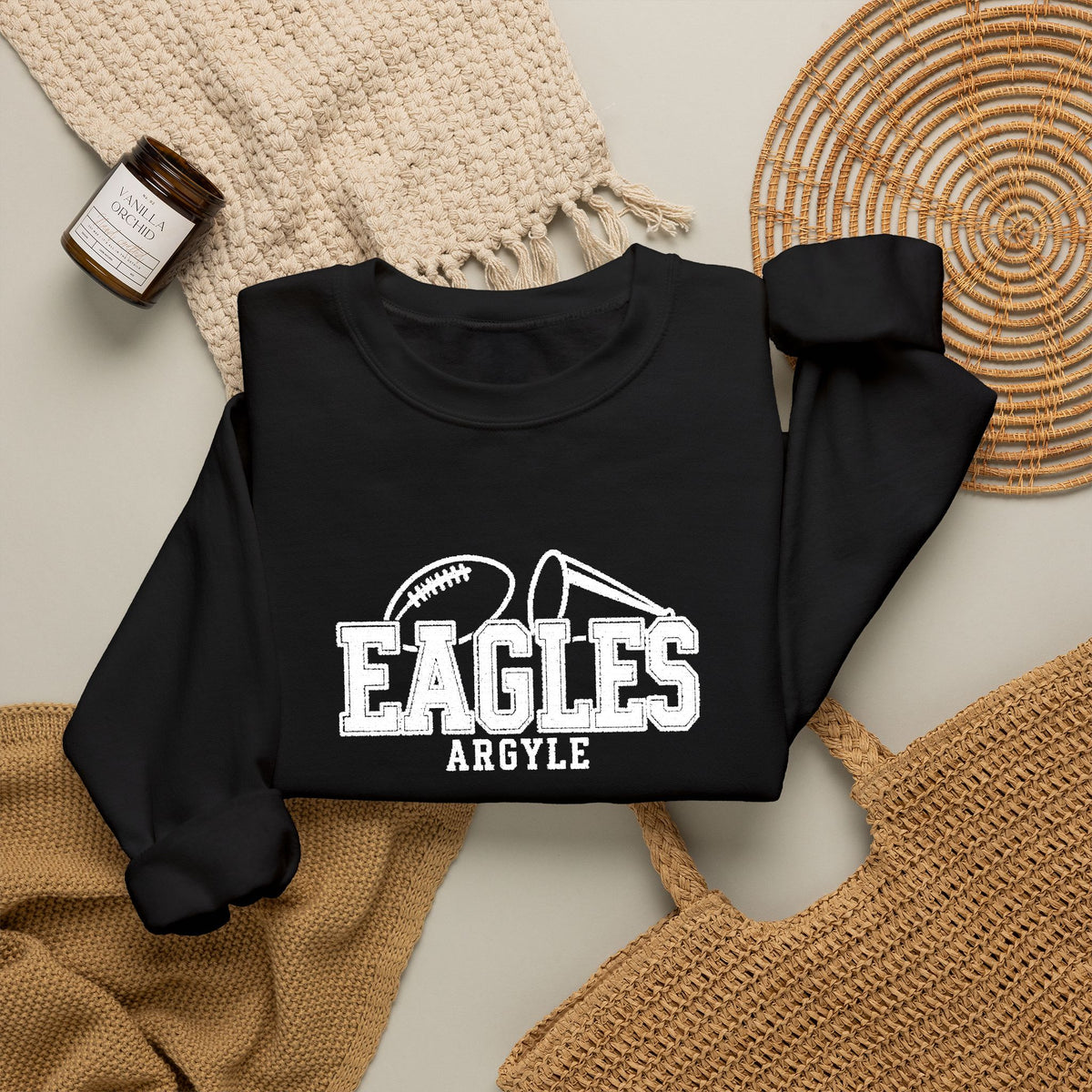 Eagles Vintage Logo Crewneck Sweatshirt - Embroidered