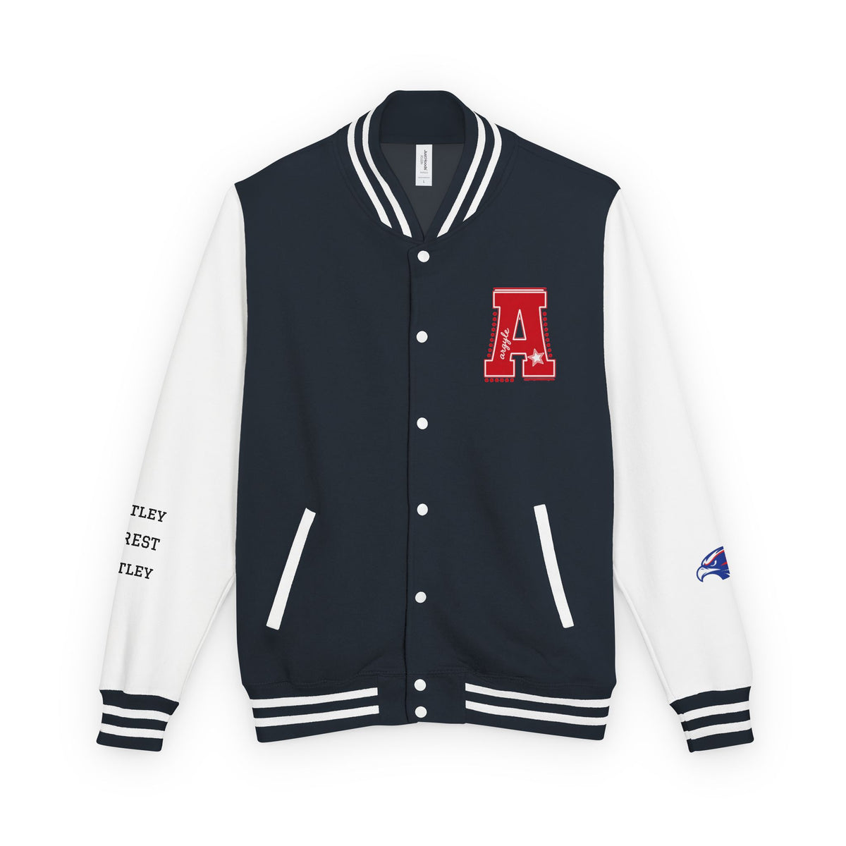 Letterman Jacket - Legacy Redhawks Varsity Baseball-style Bomber