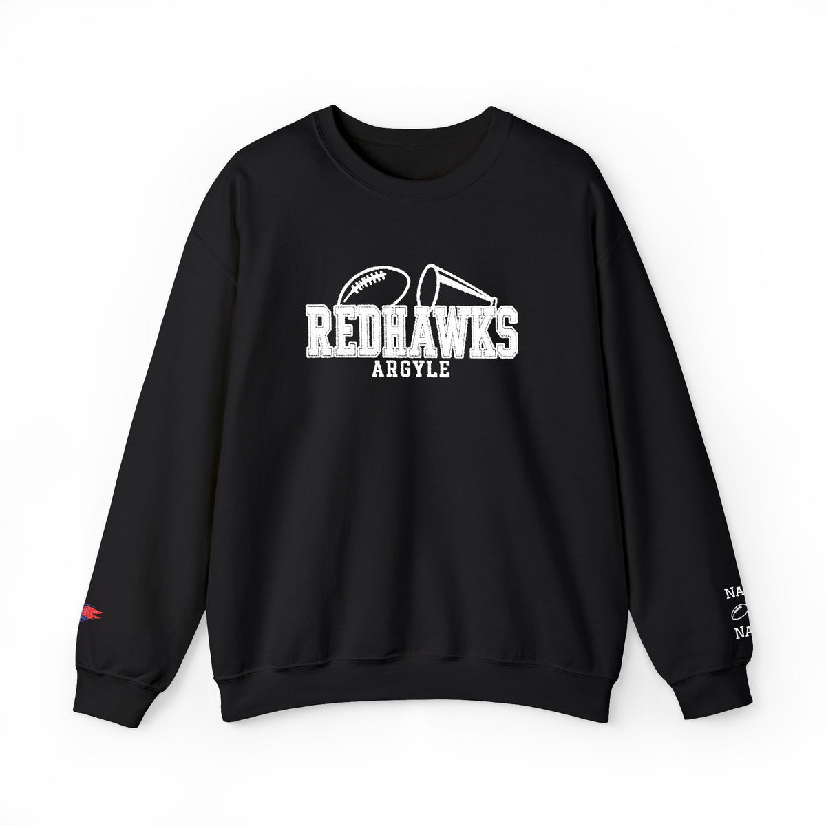 REDHAWKS Embroidered Crewneck Sweatshirt - custom sleeve