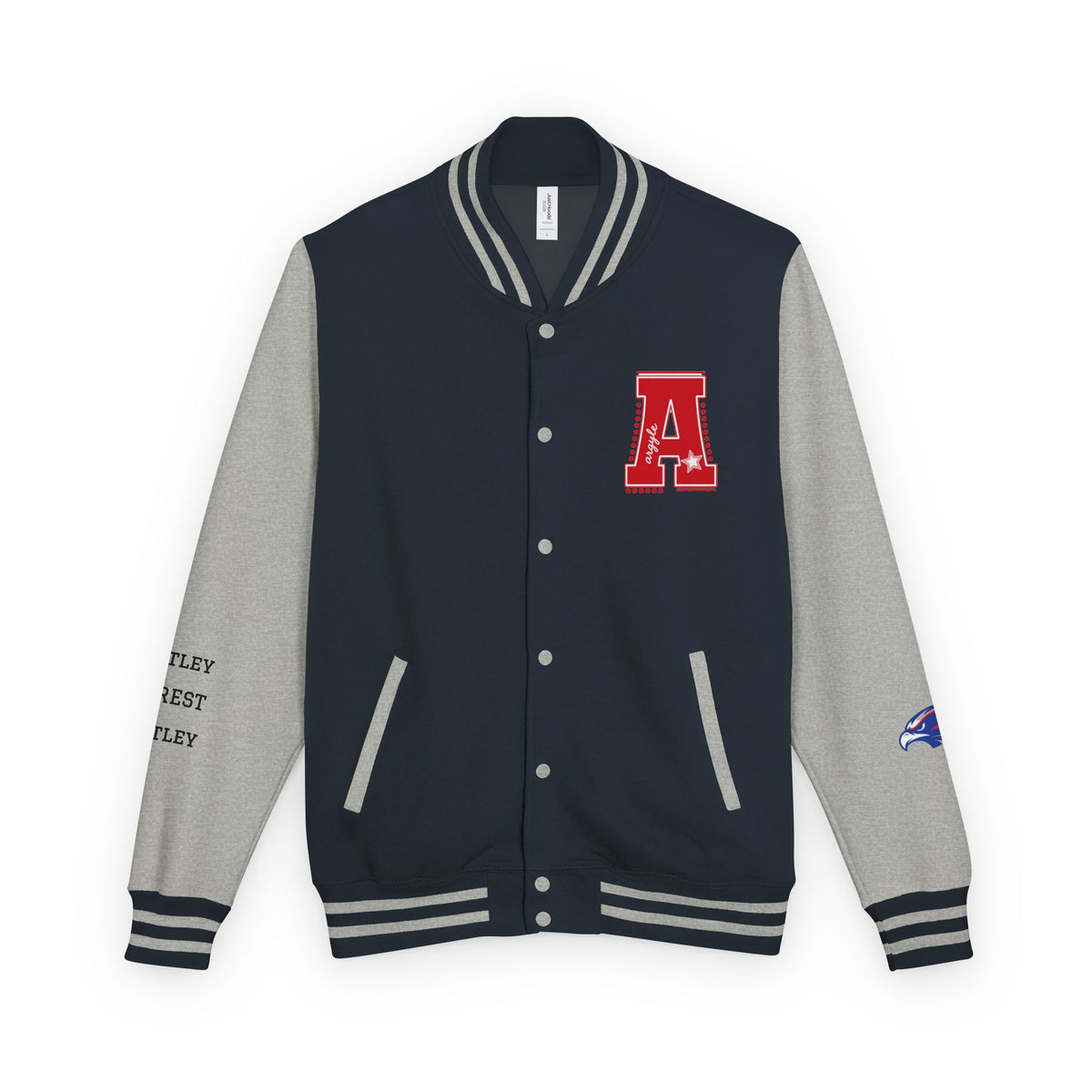 Letterman Jacket - Legacy Redhawks Varsity Baseball-style Bomber