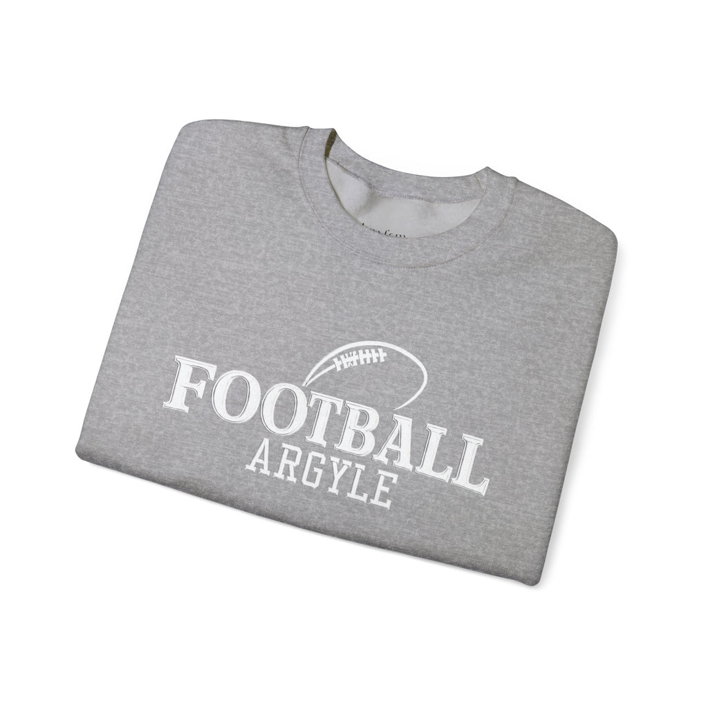 Football Argyle Crewneck Sweatshirt - Vintage Team Graphic Pullover - Embroidered