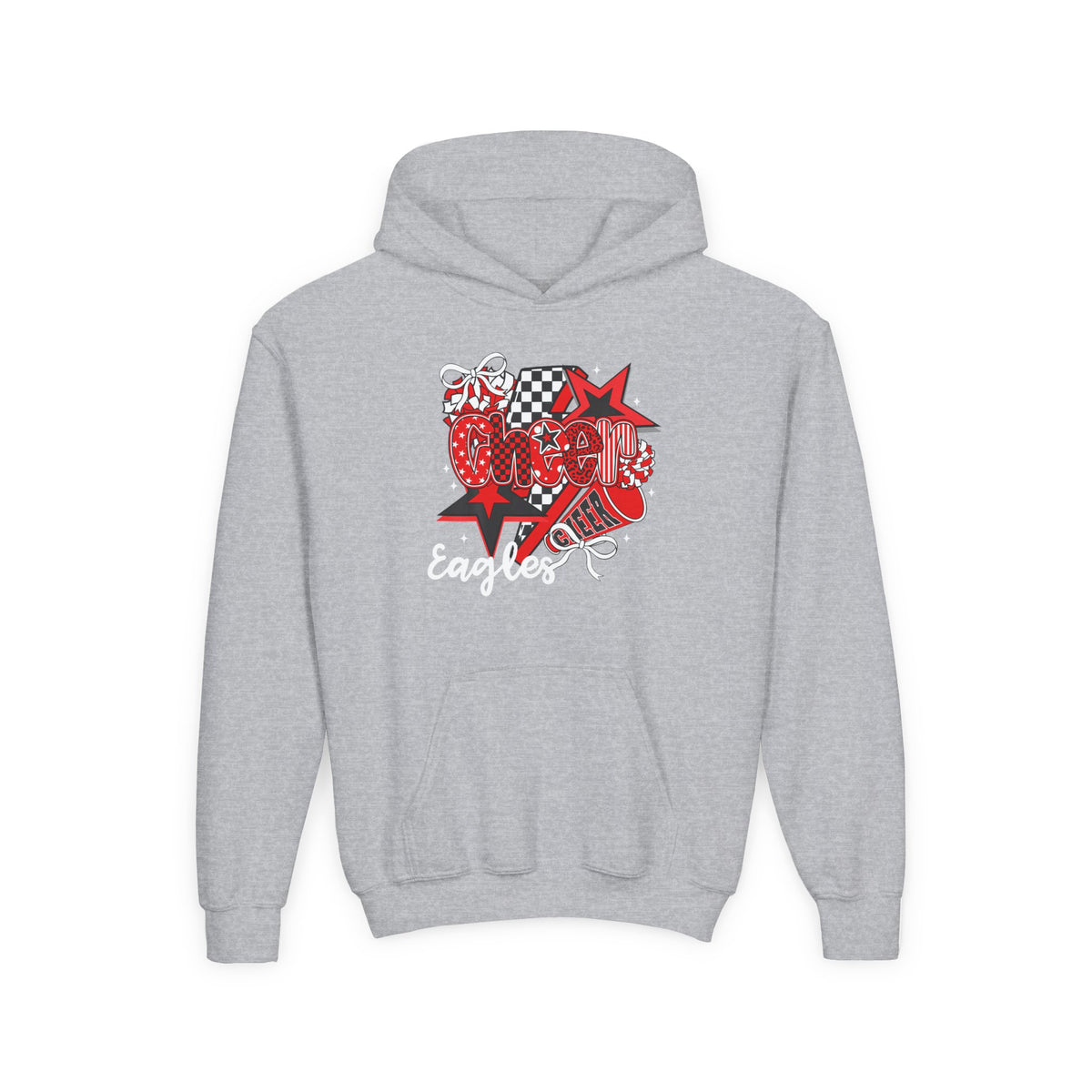 Eagles Red Script Graphic Hoodie | Youth Hooded Sweatshirt