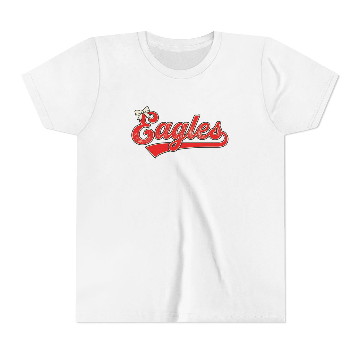 Youth Tee - "Eagles" Retro Script Baseball Shirt for Kids