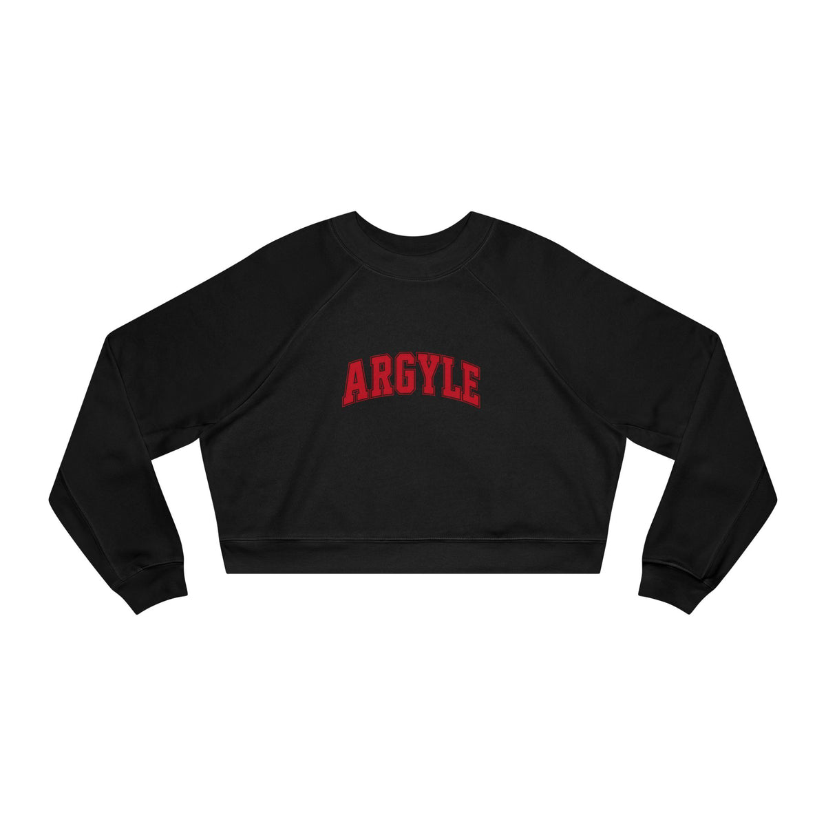Argyle Cropped Pullover — Women's Fleece Crewneck