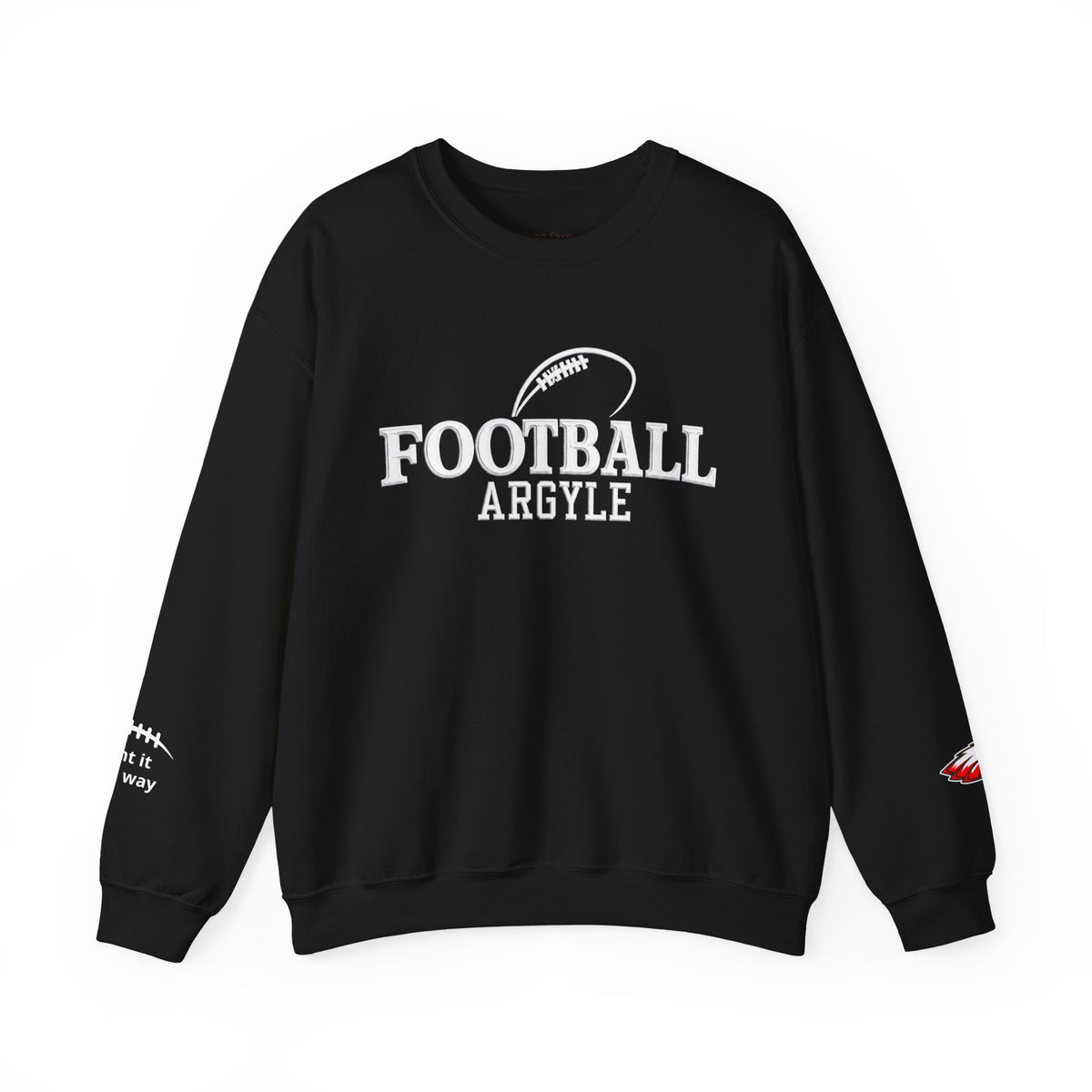 Football Argyle Crewneck Sweatshirt - Vintage Team Graphic Pullover - Embroidered