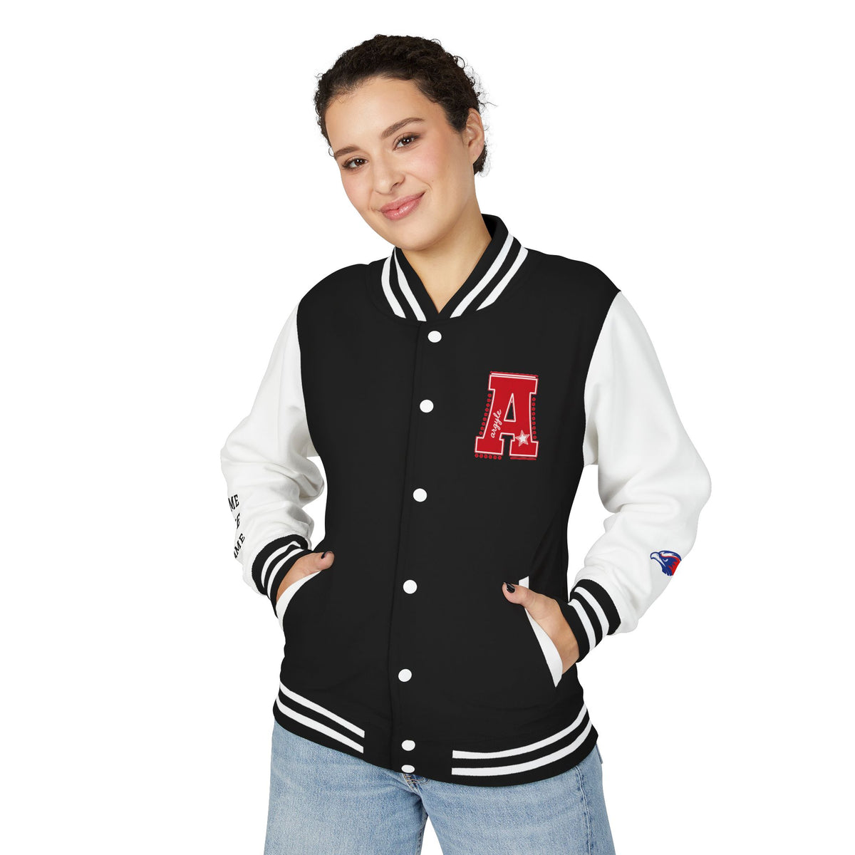 Letterman Jacket - Legacy Redhawks Varsity Baseball-style Bomber