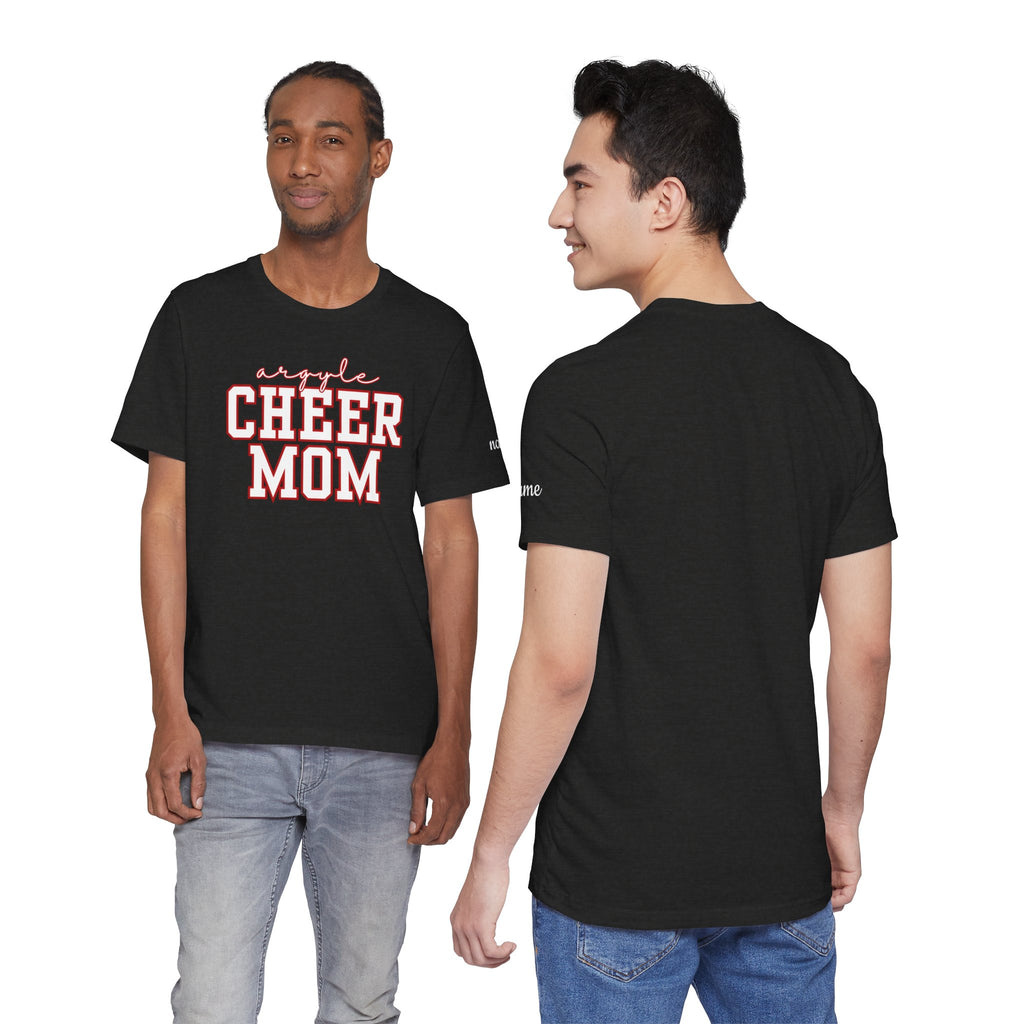 Argyle Cheer Mom T-Shirt | Varsity Script Mom Shirt, Sports Mom Tee