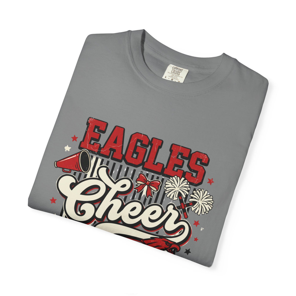 Eagles Cheer T-Shirt — Vintage Pom Pom Cheerleader Graphic