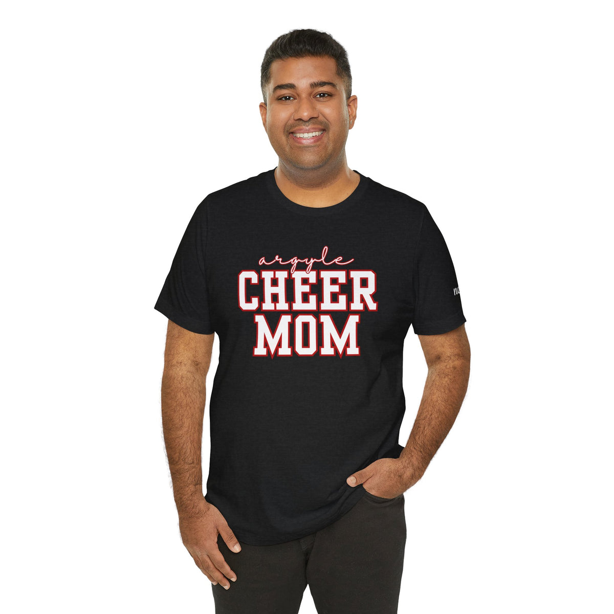 Argyle Cheer Mom T-Shirt | Varsity Script Mom Shirt, Sports Mom Tee