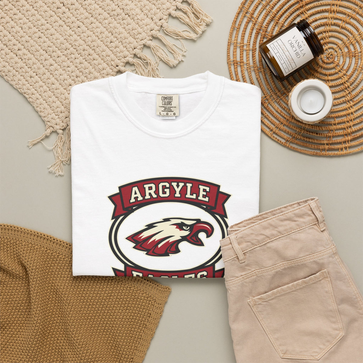 Argyle Eagles T-Shirt — Vintage School Mascot Tee