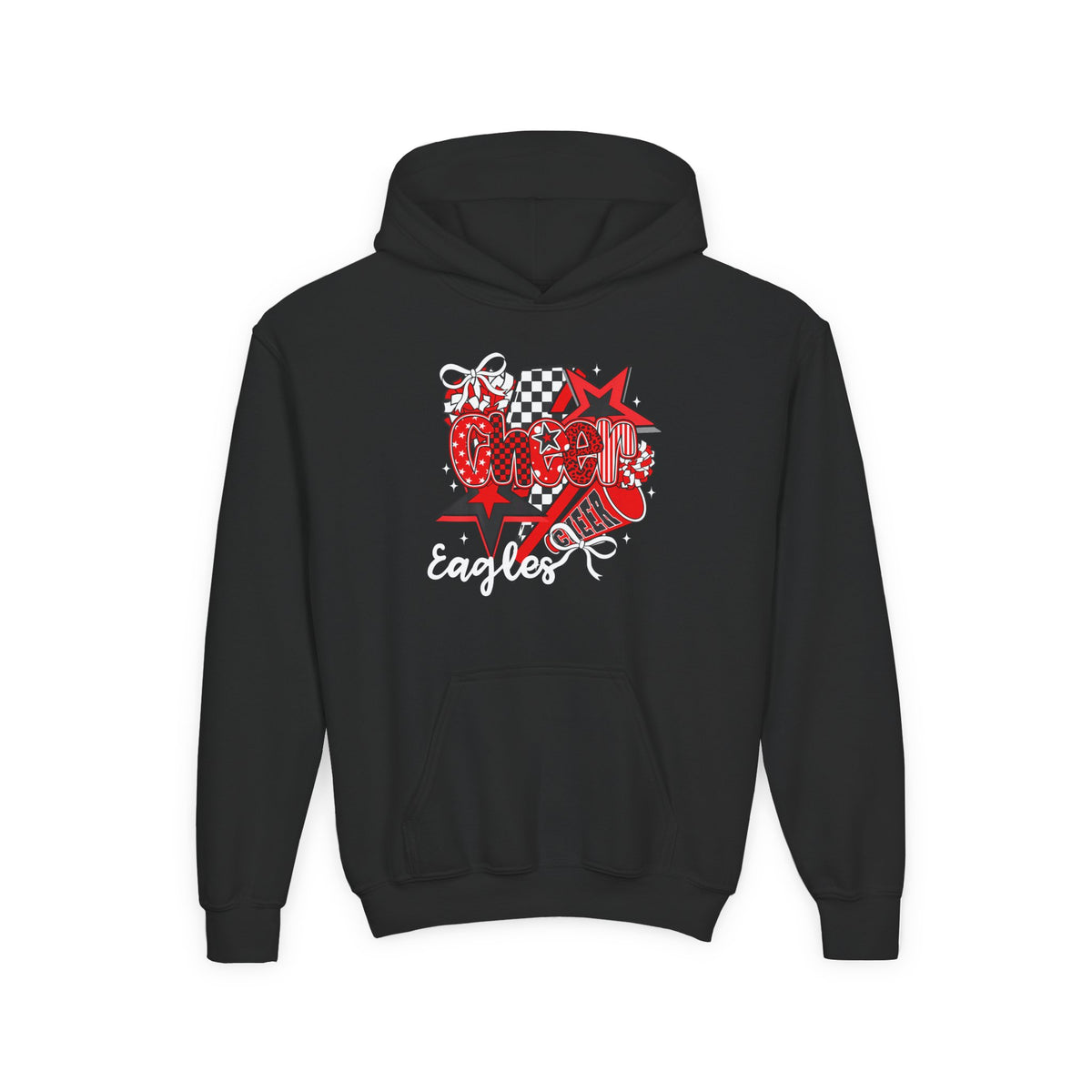 Eagles Red Script Graphic Hoodie | Youth Hooded Sweatshirt