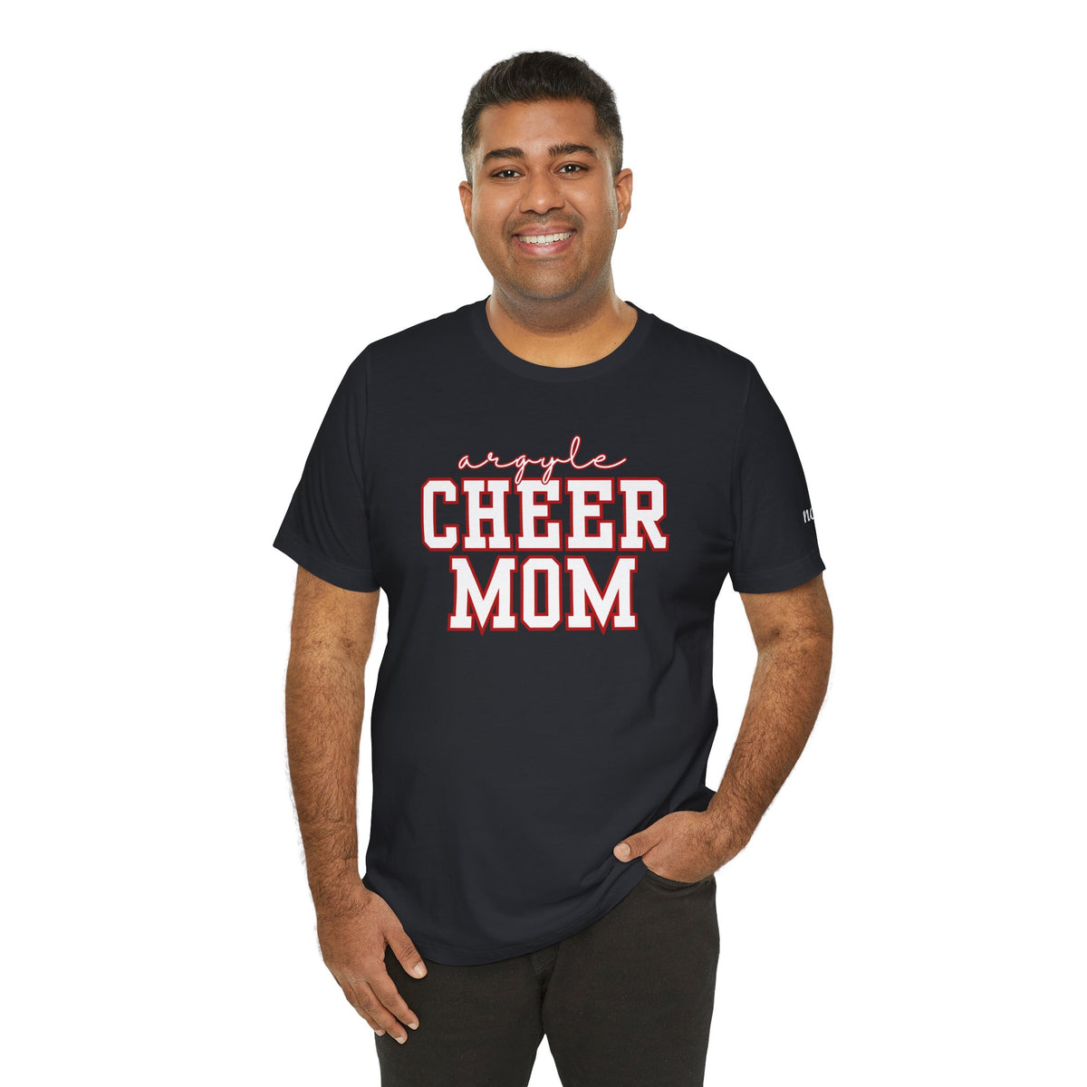 Argyle Cheer Mom T-Shirt | Varsity Script Mom Shirt, Sports Mom Tee