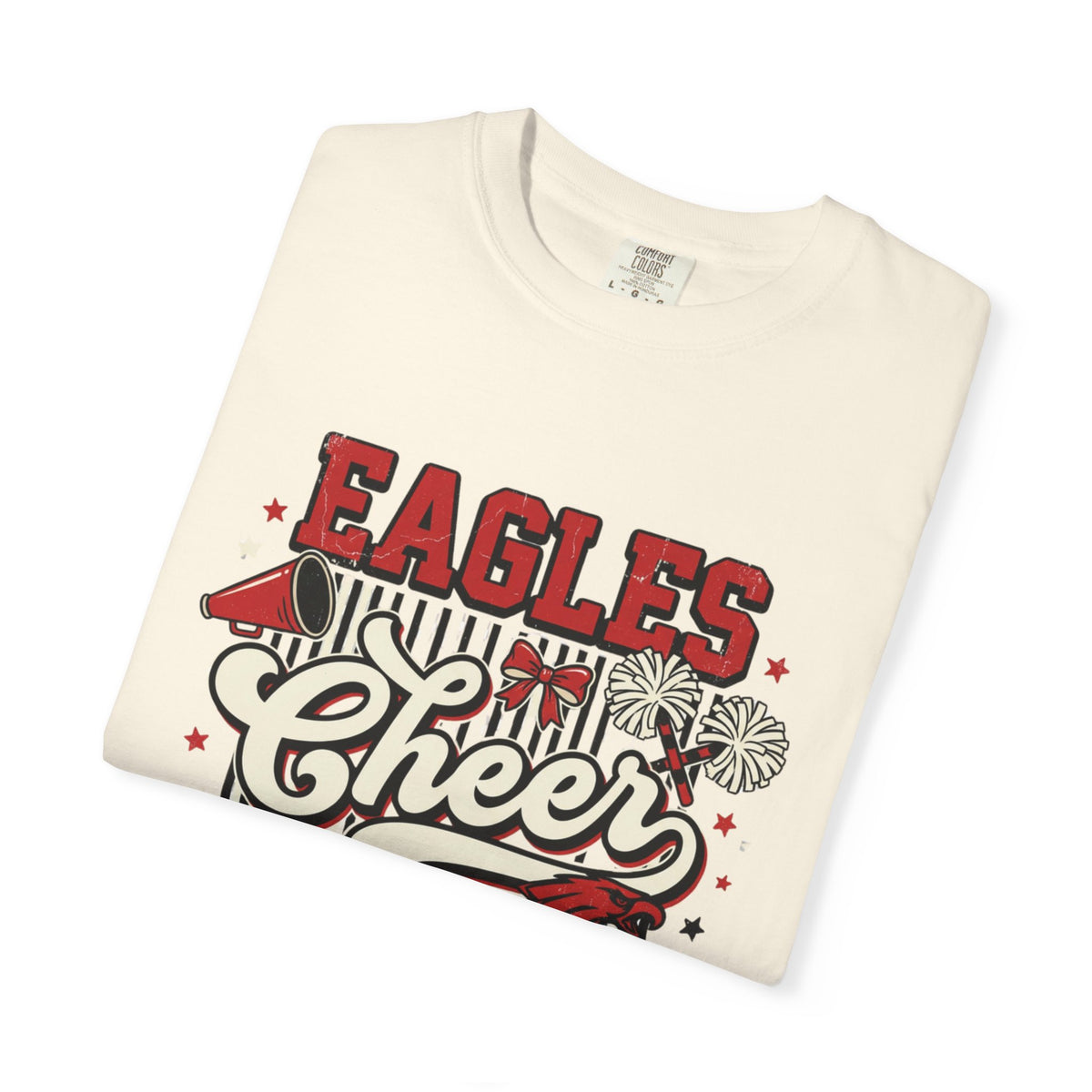 Eagles Cheer T-Shirt — Vintage Pom Pom Cheerleader Graphic