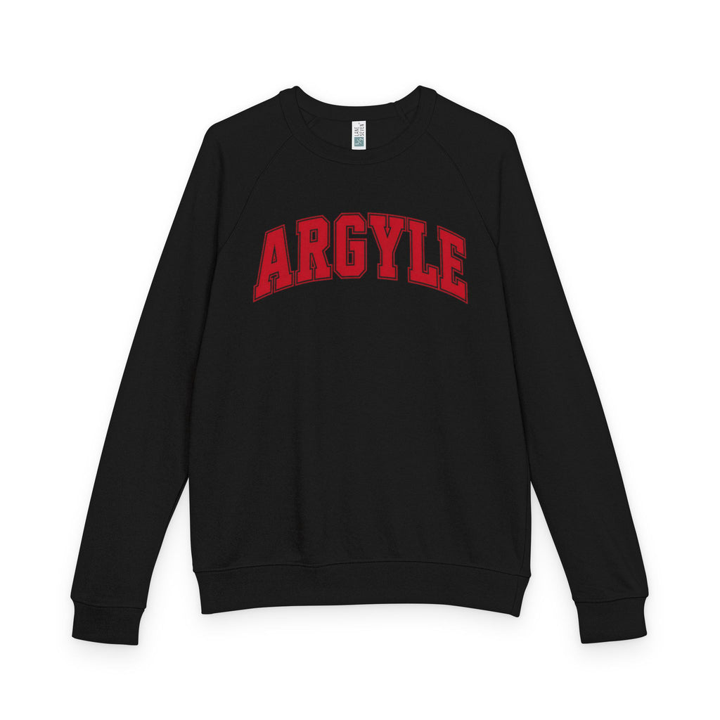 Argyle Redhawk Crewneck Sweatshirt – Vintage Collegiate Raglan French Terry