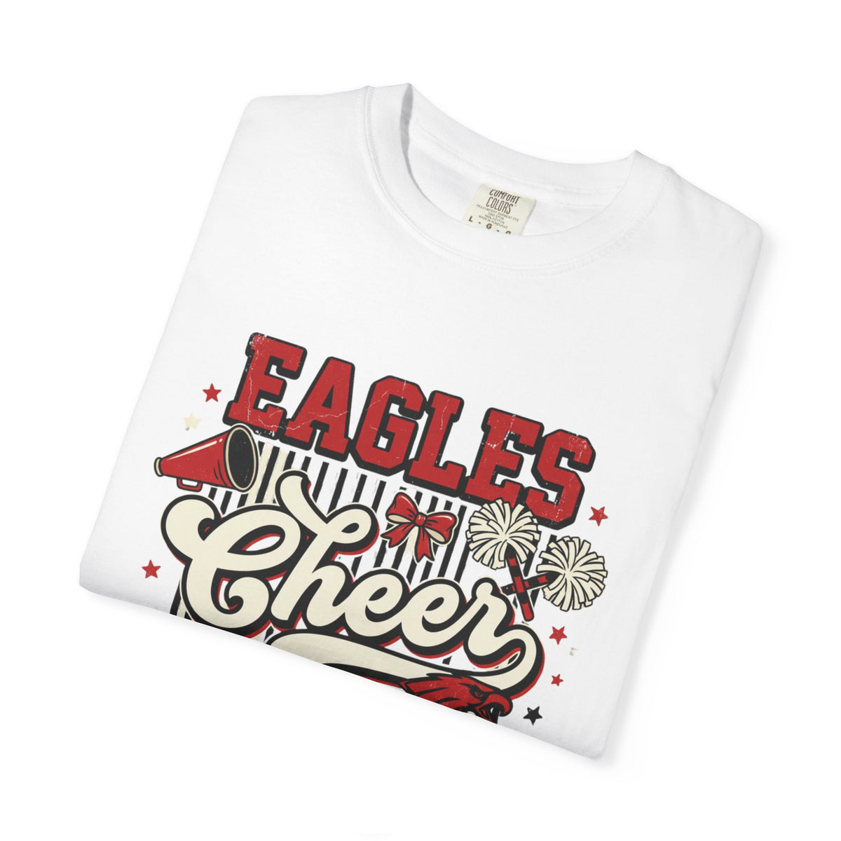 Eagles Cheer T-Shirt — Vintage Pom Pom Cheerleader Graphic