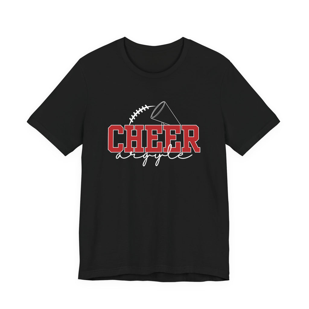Custom Cheer Coach T-Shirt | Personalized Coach Name Argyle Cheer Tee