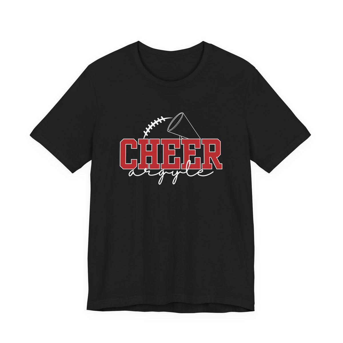 Custom Cheer Coach T-Shirt | Personalized Coach Name Argyle Cheer Tee