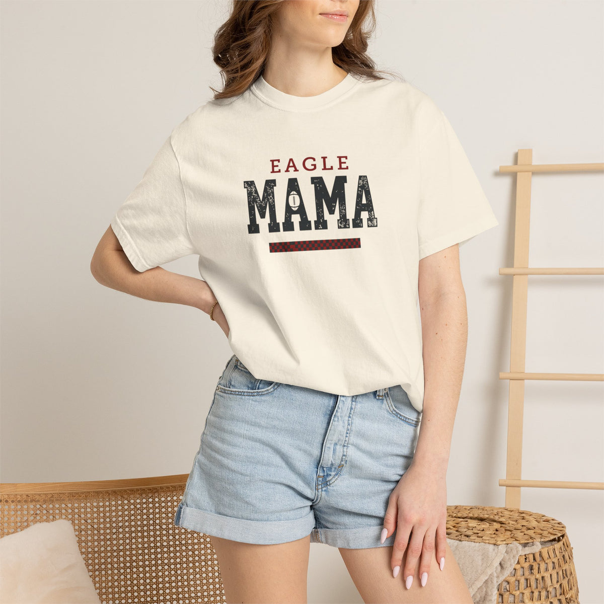 Eagle Mama T-Shirt — Vintage Patriotic Mom Tee
