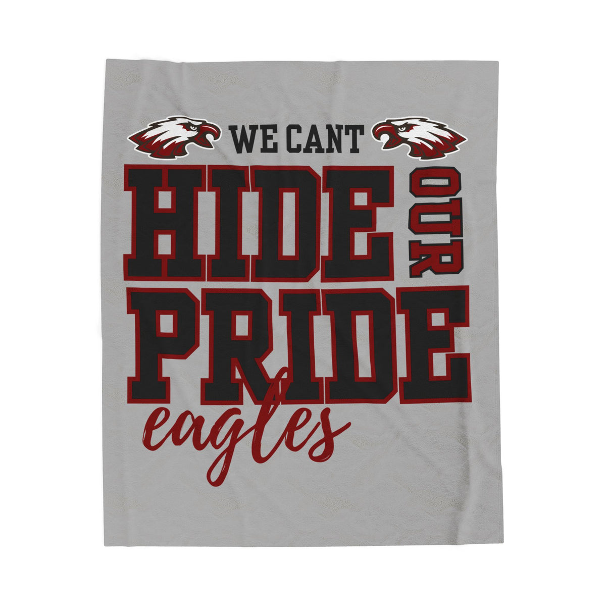 Eagle Pride Velveteen Plush Blanket (grey)